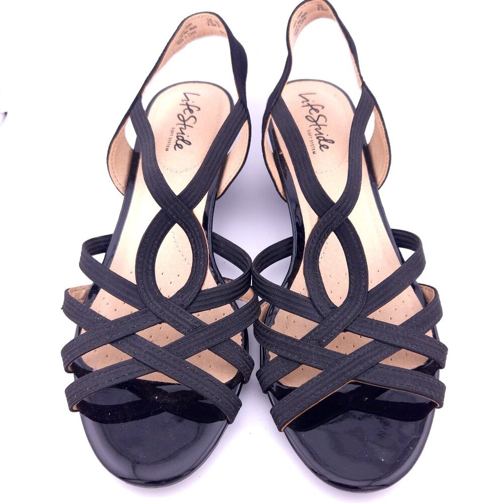 🖤 LifeStride Yaya Strappy Sandals | Women’s Size 8.5 | Black | Comfy & Chic